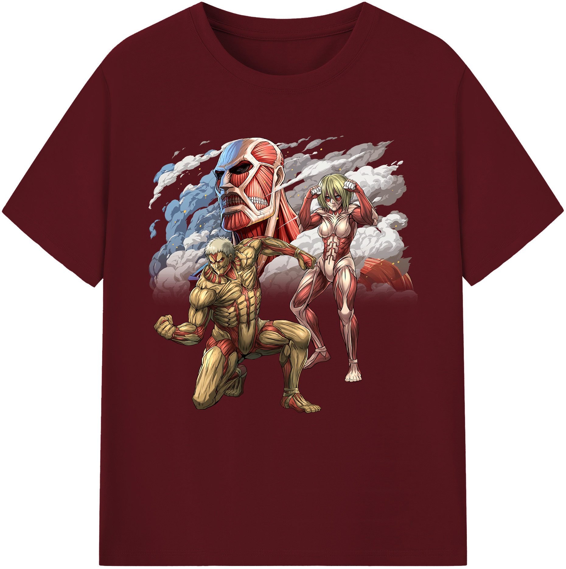 （画像用） 進撃の巨人 Attack on Titan 綿100％半袖Tシャツ（フロントプリント）